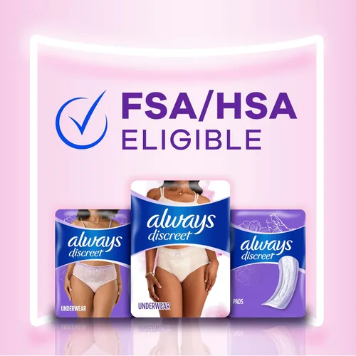 Vista 9 de Always Discreet Ropa interior para pieles sensibles, protección de la piel cuatro veces, dermatológicamente probada, sin fragancia, máxima