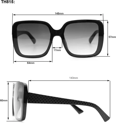 Vista 5 de TAHARI womens Square - Retro Oversized Square Sunglasses