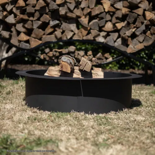 Vista 8 de TITAN GREAT OUTDOORS Rejilla redonda para fogatas de ceniza y brasa, resistente, de acero de 1/2 pulgada, elevada, para leña, para chimeneas