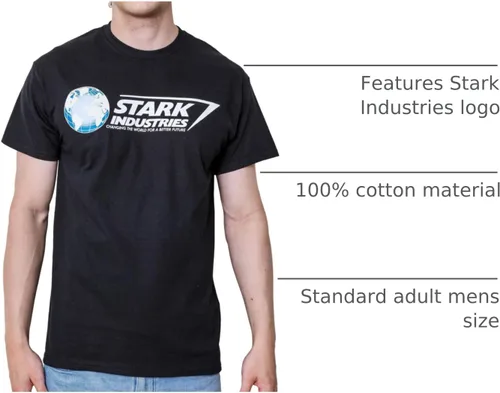 Vista 4 de Marvel Camiseta Iron Man Stark Industries