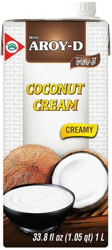 Vista 4 de Aroy-D Crema de coco pura, 33.8 onzas líquidas (paquete de 3)