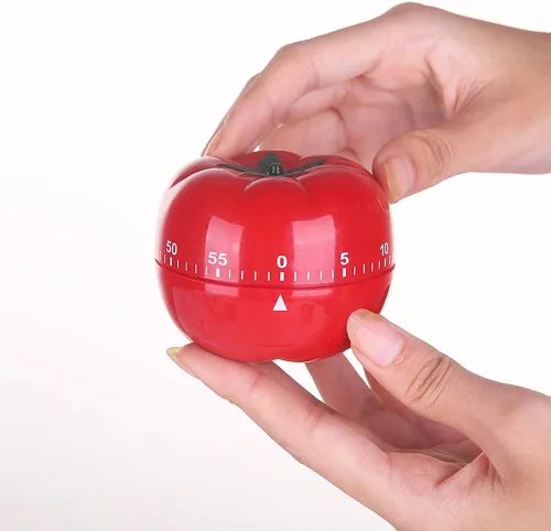 Vista 5 de Temporizador de cocina de 60 minutos, temporizador giratorio de 360 grados con forma de tomate, reloj de cocina de cocina, alarma portátil ruidosa