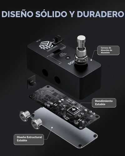 Vista 5 de Donner Pedal de efecto ABY Box, conmutador AB de selector de línea, mini, para guitarra, True Bypass