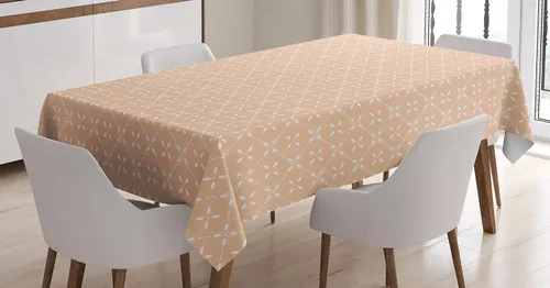 Vista 4 de Ambesonne Mantel africano con diseño de mujer tradicional rodeada de motivos en remolino, diseño gráfico femenino de Savannah, para comedor
