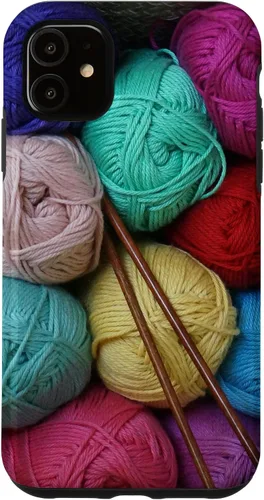 Vista 8 de Knitting and Crochet Colorful Yarn Photo Knitting Needles Case for iPhone 17