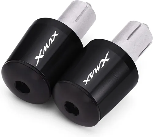 Vista 4 de CNC Motorcycle Hand Grips Bar End Plug Moto Handlebar Caps for Xmax 125 250 300 400 X-MAX 2016 2017 2018 2019 2020 2021 (Color : Black)