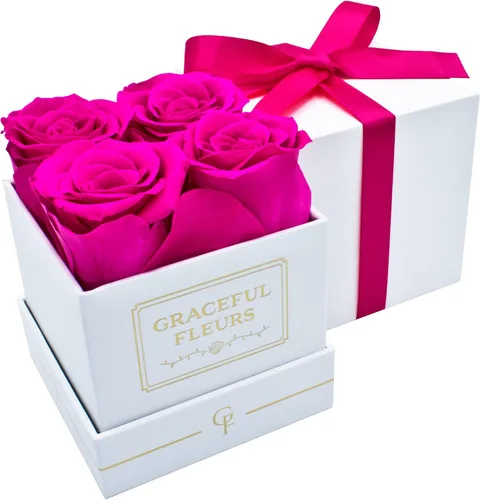 Vista 9 de Graceful Fleurs - Rosas reales de larga duración en una caja durante años, flores frescas preservadas para siempre para cumpleaños, Día de la Madre