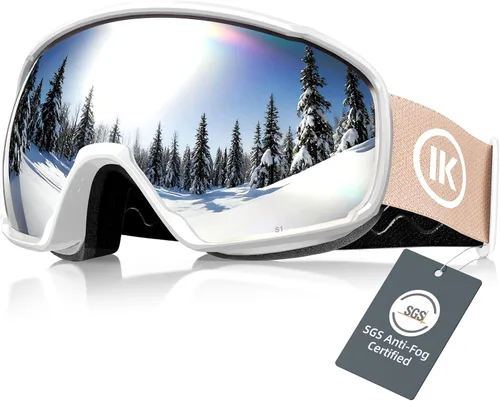 Vista 10 de Innerking OTG - Gafas de esquí aprobadas por SGS, para usar sobre gafas de nieve, snowboard, invierno, antivaho para adultos, jóvenes, hombres