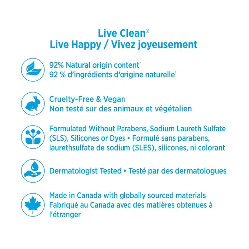 Vista 3 de Live Clean Champú, agua fresca hidratante, 12 onzas