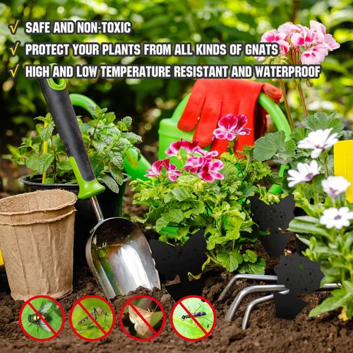 Vista 4 de USKICH Trampa adhesiva para moscas de la fruta y mosquitos, trampas adhesivas para insectos para interiores y exteriores, para moscas blancas