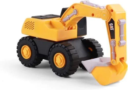 Vista 7 de CAT Juguetes de construcción, máquinas resistentes, excavadora de juguete, 10 pulgadas con luces y sonidos realistas, acción retumbante, piezas