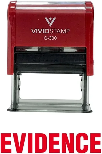 Vista 13 de Evidence Self Inking Rubber Stamp (Black Ink) - Medium 2 Pack