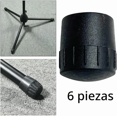 Vista 6 de 6 piezas de soporte de micrófono almohadillas de pie protector de punta de instrumento accesorios inferiores almohadillas cubierta de goma para tubo