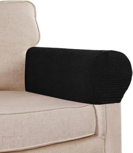 Vista 10 de Fundas elásticas para reposabrazos de sofá, fundas de elastano jacquard para sillas y sofás, fundas antideslizantes para reposabrazos