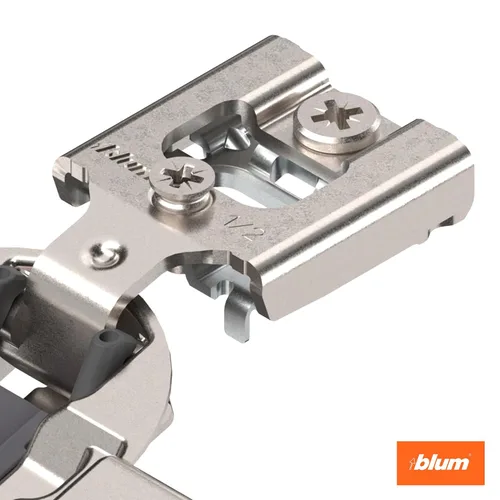 Vista 8 de Blum 38N355BE08s Bisagra compacta de cierre suave de 1/2 pulgada con revestimiento Blumotion, acabado en níquel