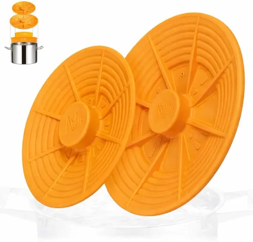 Vista 11 de Tapa universal de silicona para cuencos y ollas pequeñas, silicona de grado alimenticio, sin BPA, cubierta para microondas, protector