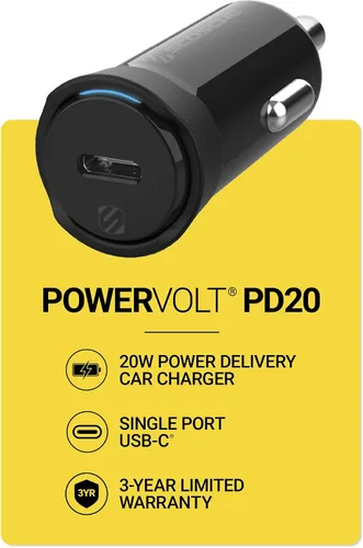 Vista 12 de Scosche PowerVolt Power Delivery 32W Adaptador de cargador de coche USB-C