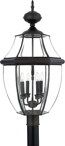 Vista 16 de Quoizel Newbury - Farol de poste para exteriores, poste de lámpara de campo francés de peltre de 23 pulgadas, 3 luces, poste exterior para patio