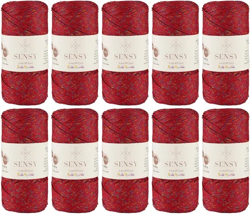 Vista 166 de Sensy Premium 2mm 229.5 metros de cuerda de poliéster 100% cordón de polipropileno Cordón de macramé 2mm Cordón para bolso de crochet Hilo