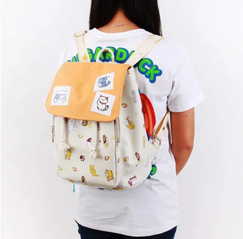 Vista 4 de MONMOB Neko Atsume - Mochila de anime tipo funda para gato, mochila para niñas adolescentes, mochila para exteriores