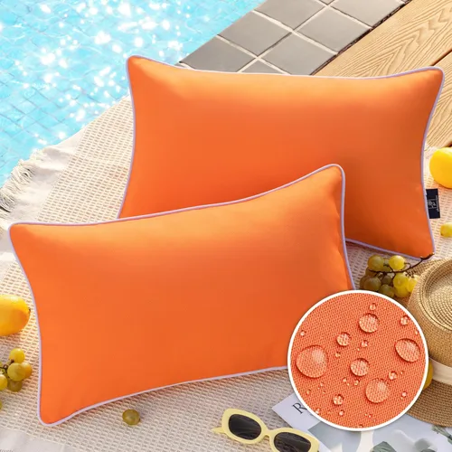 Vista 50 de Phantoscope - Juego de 2 fundas de almohada y cojín cuadradas decorativas, impermeables, para intemperie, sofás, carpas, 18 x 18 pulgadas