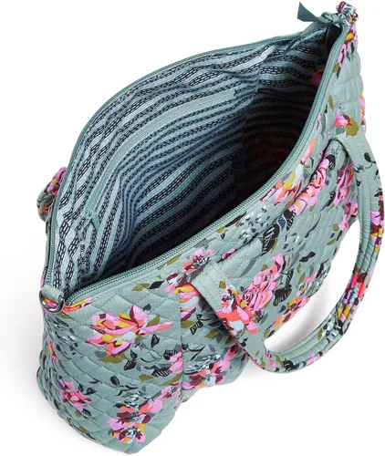 Vista 3 de Vera Bradley Bolso de hombro plisado de algodón para mujer con múltiples correas