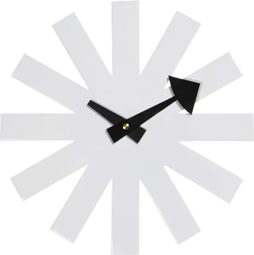 Vista 9 de SHISEDECO Reloj asterisco moderno en negro, sin tictac, diseño retro de mediados de siglo, reloj de cuarzo de pared silencioso decorativo