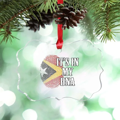 Vista 28 de Adorno de Navidad personalizado del Reino Unido 2023 It's in My DNA, adorno de huellas dactilares para decoración de árbol de Navidad, recuerdo