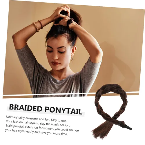 Vista 7 de Beavorty 4 piezas de cola de caballo, cola de caballo, extensiones de cola de caballo, pelucas de cabello para mujer, pelucas de cabello para mujer