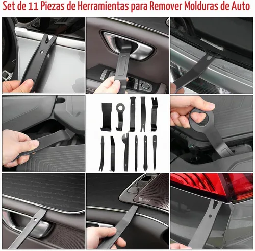 Vista 3 de GLK 248 piezas de herramientas de extracción de molduras, herramienta de palanca, kit de herramientas de extracción de panel de puerta para Negro