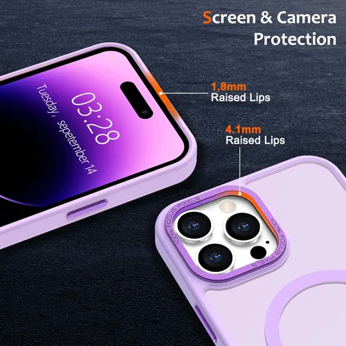 Vista 149 de Anuck - Funda magnética para iPhone 11 compatible con MagSafe, carcasa trasera mate translúcida dura, borde de TPU, delgada, resistente a impactos