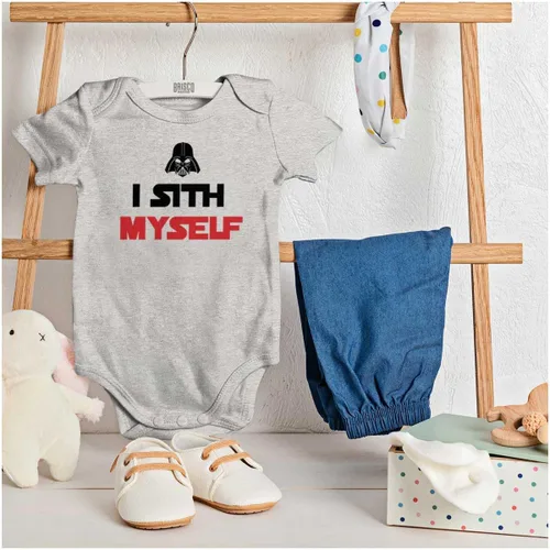 Vista 3 de Brisco Brands Spaced Myself Dark Galaxy Nerd Baby Romper Niños o Niñas