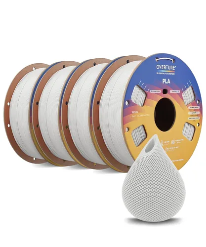 Vista 60 de OVERTURE Paquete de 10 filamentos PLA de 0.069 lbs (0.069 in), filamento de impresora 3D de herido ordenado, paquete de 10 bobinas de 2.2 libras