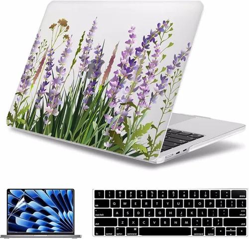 Vista 22 de Funda para MacBook Air de 15 pulgadas A3241 A3114 A2941 (versión 2023 2024 2025) – Carcasa rígida protectora a presión para MacBook Air de 15.3
