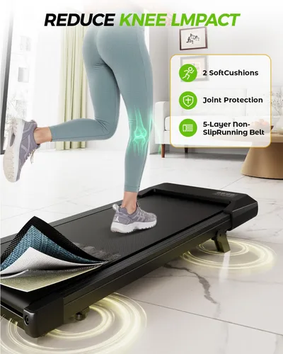 Vista 6 de Superun Walking Pad with Incline, Under Desk Treadmill, 3 in 1 Portable Treadmills for Home with Remote Control LED Display, 2.5 HP Quiet Mini