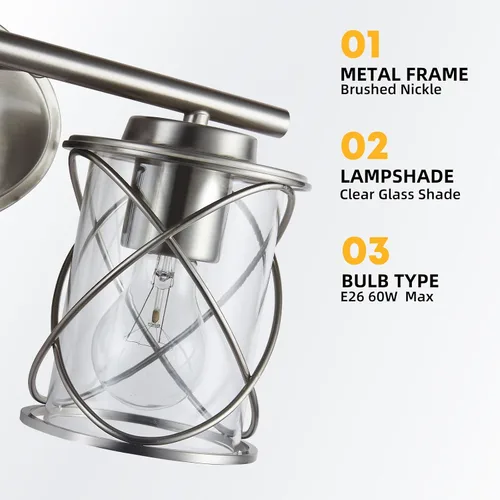 Vista 4 de mavcadonf Accesorios de Iluminación de Tocador de Baño Sobre Espejo, Lámpara de Pared Moderna de 4 Luces para Espejo, Cocina, Sala de Estar