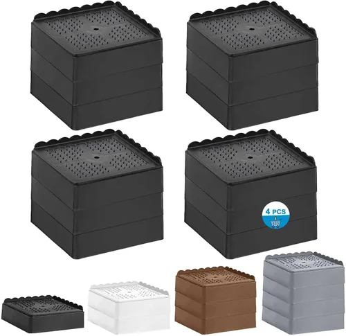 Vista 29 de Elevador de cama de 1 pulgada, 2 pulgadas, 3 pulgadas, 4 pulgadas de alta resistencia, elevador de muebles ajustable para mesa, escritorio, sofá