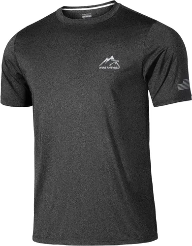 Vista 13 de NORTHYARD Camisetas de entrenamiento para correr para hombre, secado rápido Verde Armada (ArmyGreen)