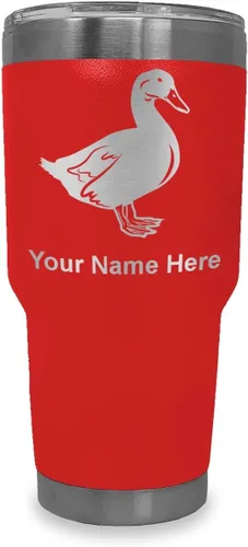 Vista 30 de LaserGram Vaso aislado al vacío de 20 onzas, pato, grabado personalizado incluido (negro) Engraved Gift for Duck Hunters, Vacuum Insulated