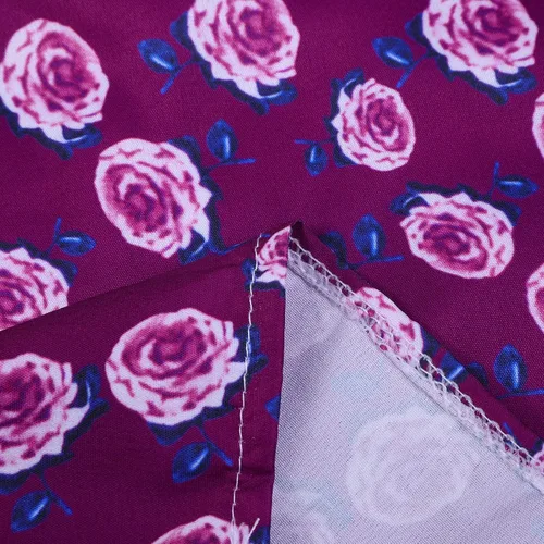 Vista 8 de Vestidos de otoño 2023 para mujer, estilo casual, cuello en V, media manga, vestido largo, suelto, bohemio, patrón geométrico, vestidos de falda