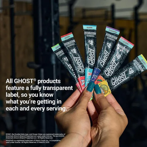 Vista 5 de GHOST Welch's Grape - Barras de hidratación, paquetes de polvo de electrolitos, mezcla instantánea de 24 bebidas sin azúcar, hidratación diaria sin