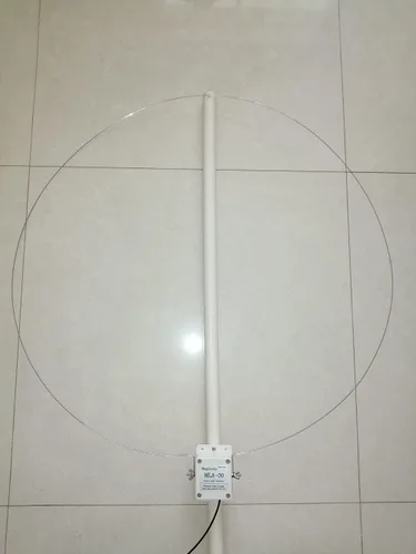 Vista 3 de Antena de bucle de versión actualizada MLA-30+ Plus 0.5-30MHz Anillo a prueba de lluvia Antena de recepción activa de bajo ruido de onda corta media