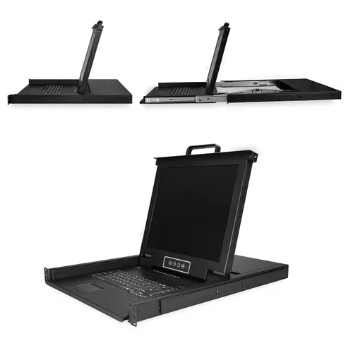 Vista 2 de StarTech Consola KVM LCD de 8 puertos de 1U y 17 pulgadas con cables de 6