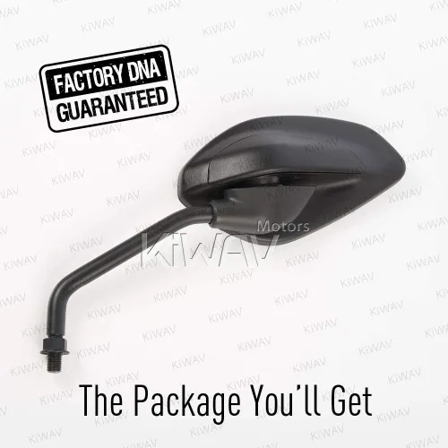 Vista 5 de KiWAV Espejo de repuesto de calidad OEM para motocicleta, certificado E-Mark FD320 compatible con Ducati Scrambler 800 (15 pies) mano izquierda x 1
