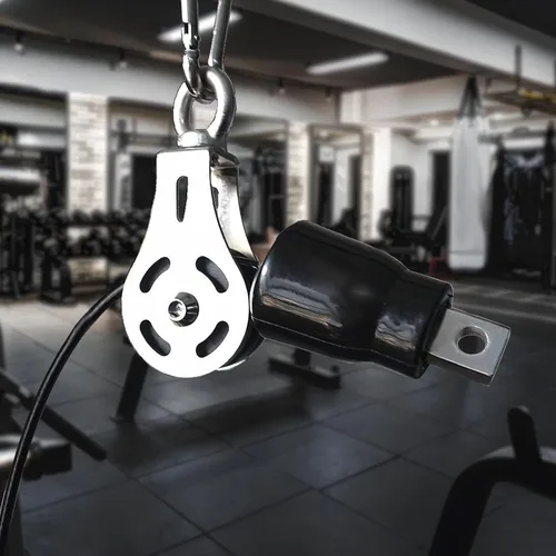 Vista 5 de Cable de gimnasia de poliuretano de 32.8 pies con extremos de tapón de bola para accesorios de máquina de gimnasio en casa, extracción LAT, fila