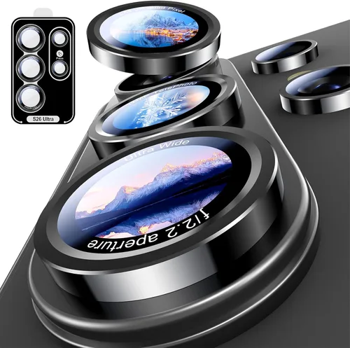 Vista 36 de Uyiton Protector de lente de cámara para Samsung Galaxy Z Fold 7 - Cubierta de pantalla trasera de vidrio templado de grado militar