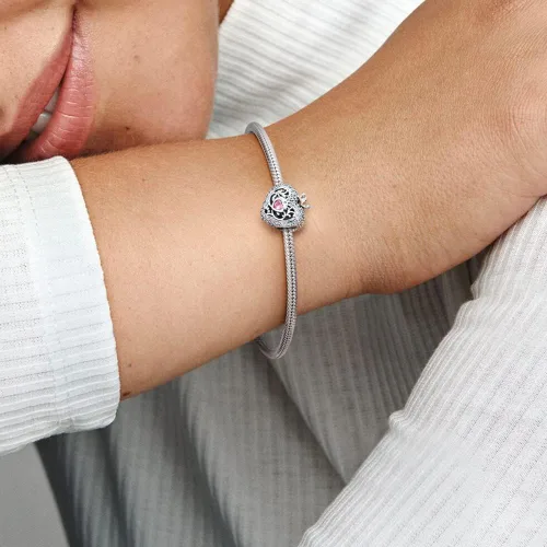 Vista 5 de Erizteya LoveHeart Charm for Bracelets 934 Sterling Silver Pendant for Womens Bracelets NecklacesHappy Birthday Mothers Day Jewelry Women Girls Gifts