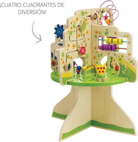Vista 3 de Manhatan Toy, Libro de cuentos niño de madera/Centro de actividades de aventura, Multicolor