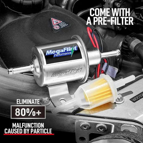 Vista 4 de Megaflint+ - Kit de bomba de combustible eléctrica universal HEP-02 A, 12 V, baja presión