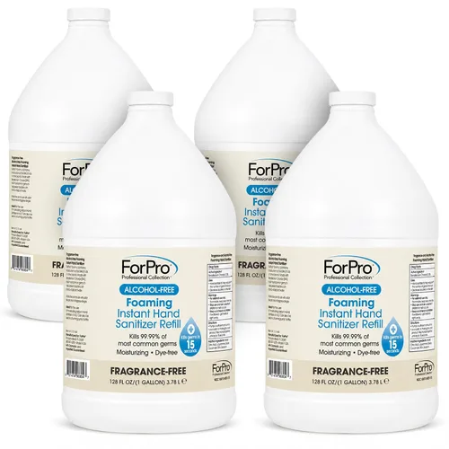 Vista 34 de ForPro - Desinfectante instantáneo de manos espumoso sin alcohol, hidratante y sin colorantes, aroma a menta y pepino, 1.7 onzas líquidas